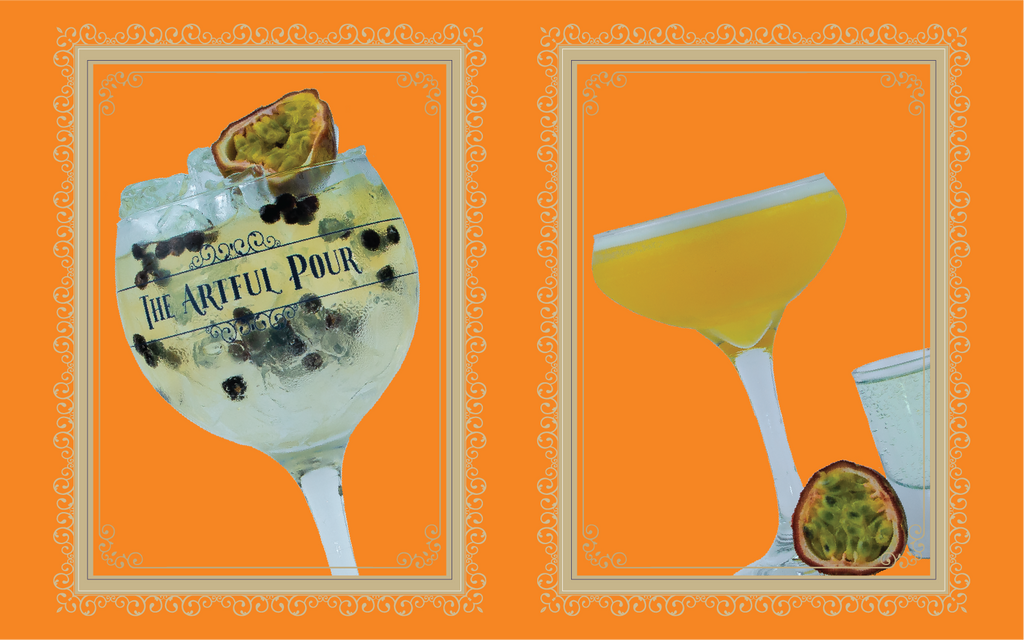 Passion Fruit Gin G&T recipe, Gin serves, Classic Pours and Artful Pours.